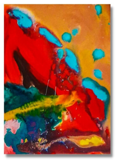 Painting titled "Abstraction X" by Konduru, Original Artwork, Acrylic Mounted on Wood Stretcher frame