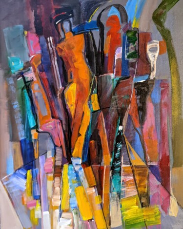 Stage, performance Painting titled "Stage, performance" by Armen Ghazayran (Nem), Original Artwork, Acrylic
