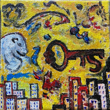 Painting titled "La clef" by Jean-Jacques Layeux, Original Artwork, Acrylic