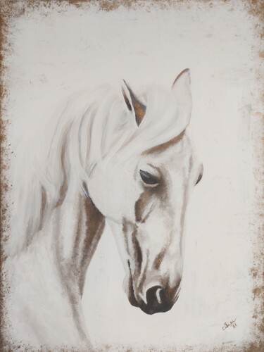 Peinture intitulée "AMON" par Silvie Kořistková, Œuvre d'art originale, Acrylique
