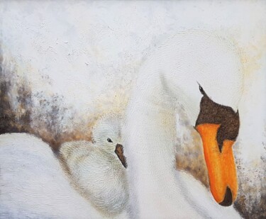 Malerei mit dem Titel "Oddanost" von Silvie Kořistková, Original-Kunstwerk, Acryl