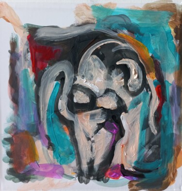Cubisme hg Peinture intitulée "Cubisme hg" par Sam Keusseyan, Œuvre d'art originale, Acrylique