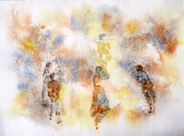 Aquarelle 15 Peinture intitulée "Aquarelle 15" par Jacqueline Pascaud, Œuvre d'art originale, Aquarelle Monté sur Autre panneau rigide