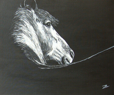 Peinture intitulée "Où es tu ?" par Za, Œuvre d'art originale, Acrylique
