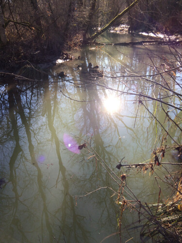 Photographie intitulée "Le soleil dans l'eau" par Camille R., Œuvre d'art originale, Photographie non manipulée