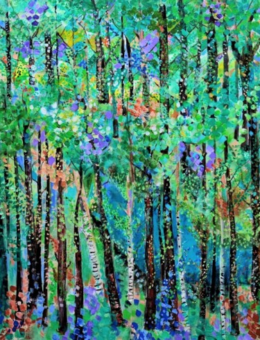 绘画 标题为“Rhapsody of Nature” 由Shahid Zuberi, 原创艺术品, 丙烯