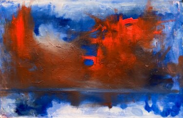 绘画 标题为“Blue, red” 由Dani Alexsandrova, 原创艺术品, 油