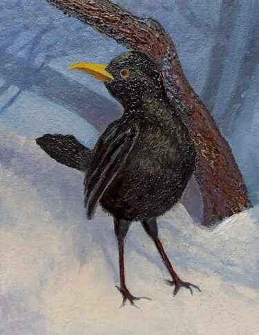 Rook bird 제목이 "Rook bird"인 미술작품 Tamara Rozinskay로, 원작, 기름