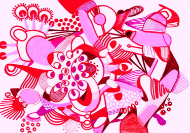 204. Framboise. Raspberry 绘画 标题为“204. Framboise. Ras…” 由Veera Zukova, 原创艺术品, 标记