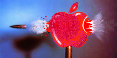 绘画 标题为“Apple” 由Tony Rubino, 原创艺术品, 丙烯 安装在木质担架架上