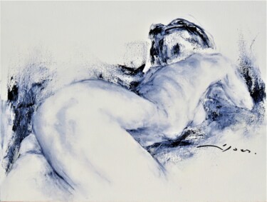 绘画 标题为“446_Nu (46 x 38 )” 由René Goxes, 原创艺术品, 油