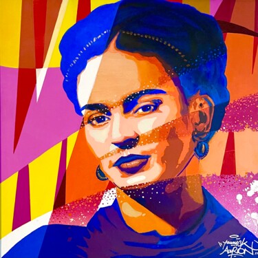 Peinture intitulée "Frida Blue" par Yannick Aaron, Œuvre d'art originale, Acrylique Monté sur Châssis en bois