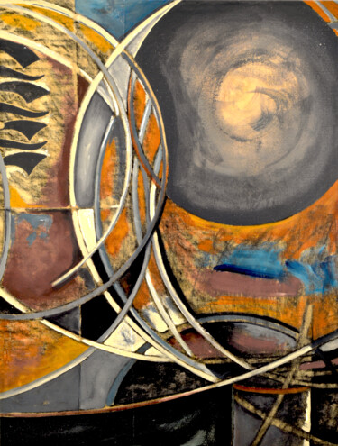 As Water Gives Rise To Rust (Veiled Surface, Iteration 10) 绘画 标题为“As Water Gives Rise…” 由Kristopher Lionel, 原创艺术品, 油 安装在木板上