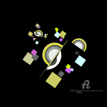 제목이 "Abstrait dans l.esp…"인 디지털 아트 Corinne Sassi (Cjr sassi)로, 원작, 디지털 페인팅