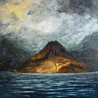 CLOUDY VALLEY, 80x80 oil painting 绘画 标题为“CLOUDY VALLEY, 80x8…” 由Natiko, 原创艺术品, 油