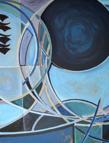 The Spaces In Water (Veiled Surface, Iteration 13) 绘画 标题为“The Spaces In Water…” 由Kristopher Lionel, 原创艺术品, 油 安装在木板上