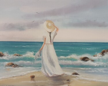 Schilderij getiteld "Sea calling" door Cathal O Malley, Origineel Kunstwerk, Acryl