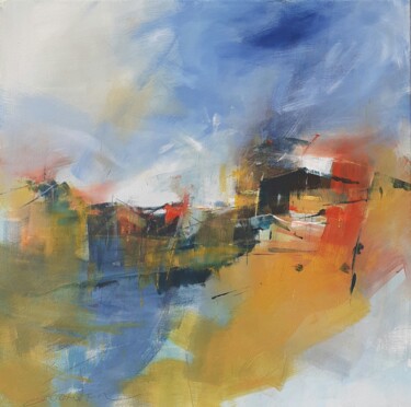 Peinture intitulée "Ete indien" par Eva Gohier, Œuvre d'art originale, Acrylique