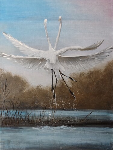 Painting titled "The dance of love" by Natasha Korenek, Original Artwork, Oil