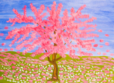 Cercis tree 7 Painting titled "Cercis tree 7" by Irina Afonskaya, Original Artwork, Oil