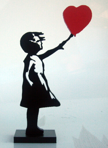 제목이 "PYB Banksy girl, 20…"인 조형물 Pyb로, 원작, 수지
