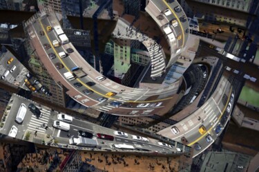 Photographie intitulée "New York streets" par Pierre Wurtz, Œuvre d'art originale, Photographie numérique Monté sur Aluminium