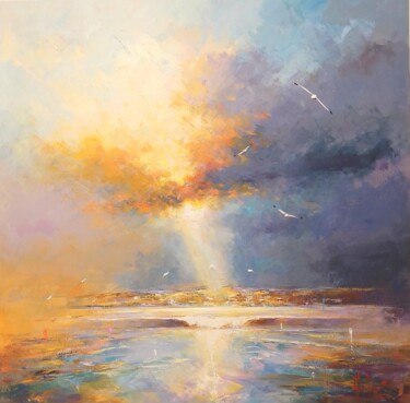 Peinture intitulée "Lumière" par Franck Hebert, Œuvre d'art originale, Huile