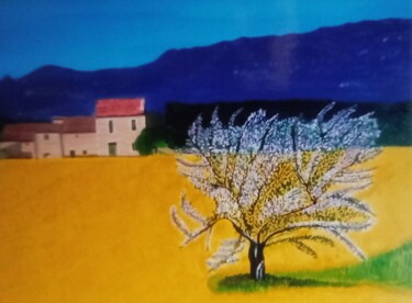 Peinture intitulée "Mas dans les alpill…" par Sophie Leron Alcaïna, Œuvre d'art originale, Acrylique Monté sur Châssis en bo…