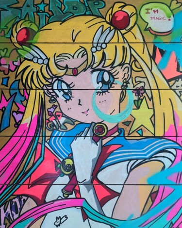 绘画 标题为“Street art "Sailor"” 由Caronart, 原创艺术品, 标记