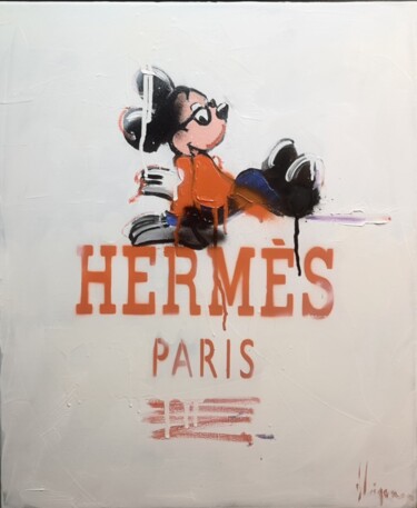 绘画 标题为“mickey hermes” 由Dominique Kleiner, 原创艺术品, 喷漆