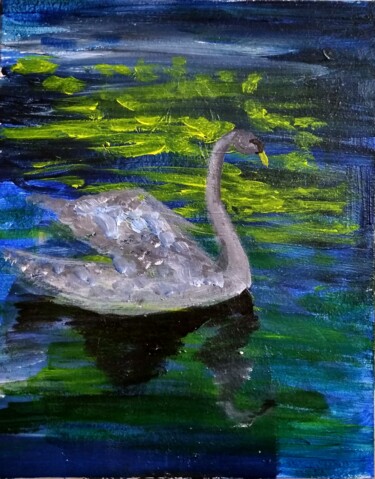 绘画 标题为“Swan” 由Art-Teodora, 原创艺术品, 丙烯