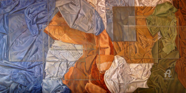 Schilderij getiteld "Under pieces of gla…" door Roman Rembovsky, Origineel Kunstwerk, Olie Gemonteerd op Frame voor houten b…