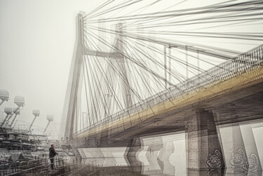 摄影 标题为“Pont de Bourgogne,…” 由Alain Rappeneau, 原创艺术品, 数码摄影 安装在铝上