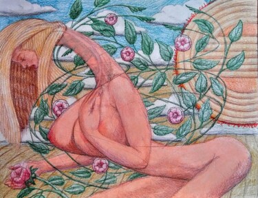 Beauty, what does it mean? 图画 标题为“Beauty, what does i…” 由Edwin Loftus, 原创艺术品, 粉彩 安装在其他刚性面板上