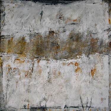 Weiß / White Struktur Originalbild 绘画 标题为“Weiß / White Strukt…” 由Rudi Eckerle, 原创艺术品, 颜料