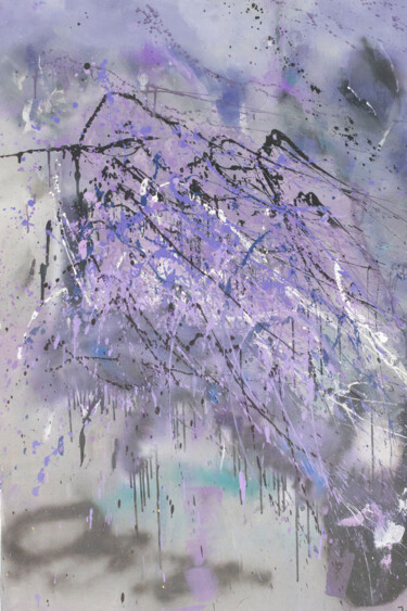 Purple Mountain Painting titled "Purple Mountain" by Monique De Kruijk, Original Artwork, Acrylic