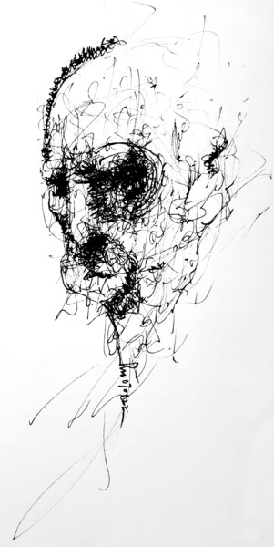 图画 标题为“Der Untergeher (2)” 由Stephan Rodriguez Warnemünde, 原创艺术品, 墨