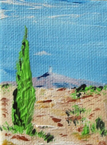 Cyprès de Provence. Ζωγραφική με τίτλο "Cyprès de Provence." από Roberto Urbano, Αυθεντικά έργα τέχνης, Ακρυλικό