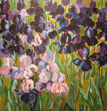 绘画 标题为“Irises” 由Tatjana Gurbo, 原创艺术品, 丙烯