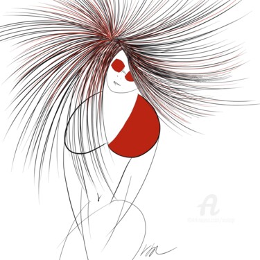 제목이 "Relaxed"인 그림 Viola Gr로, 원작, 디지털 페인팅