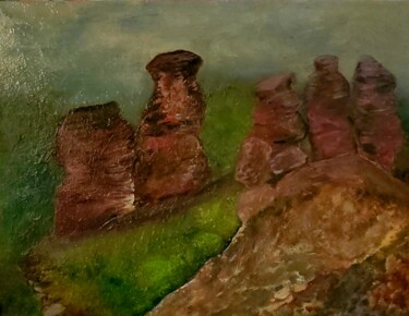 Белоградчишките скали 2 Pintura intitulada "Белоградчишките ска…" por Anna Mytavska (Cabrerra), Obras de arte originais, Óleo
