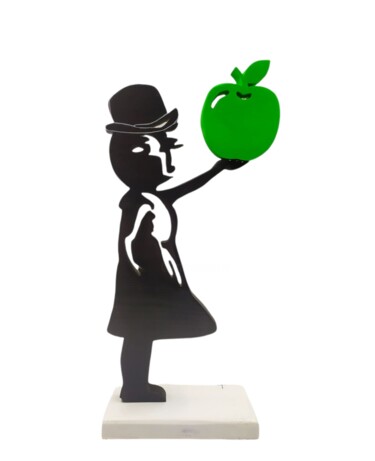 제목이 "BANKSYWOOD MAGRITTE"인 조형물 Ravi로, 원작, 나무