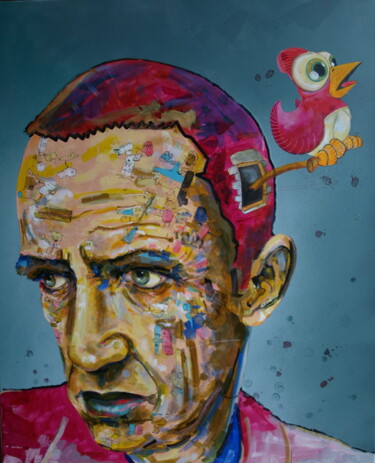 Peinture intitulée "EFFERALGAN 500" par Pascal Fairier, Œuvre d'art originale, Acrylique