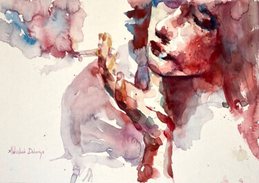 Painting titled "The Haze" by Abhishek Deheriya, Original Artwork, Watercolor