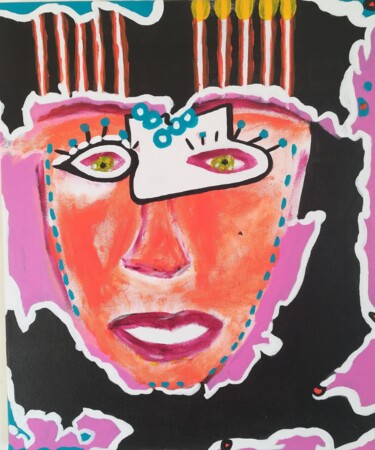 Painting titled "Connexion" by Seny Jasna, Original Artwork, Acrylic