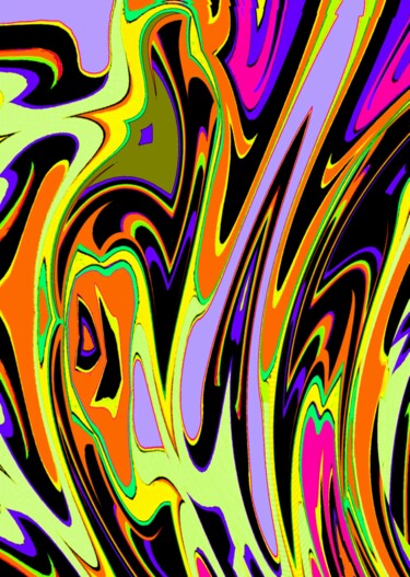 Digital Arts titled "Autumn forest signs" by Peter Jalesh, Original Artwork, Digital Painting