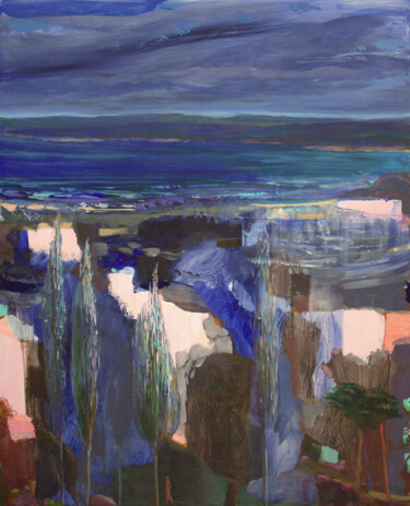 Peinture intitulée "De la fenêtre de l'…" par Francois Pagé, Œuvre d'art originale, Acrylique