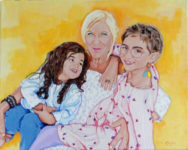 féminines Peinture intitulée "féminines" par Christelle Vaesken, Œuvre d'art originale, Acrylique