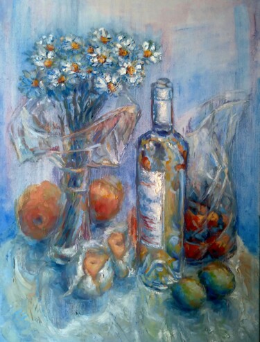 Aile d'Argent dedicated Painting titled "Aile d'Argent dedic…" by Alex Klas, Original Artwork, Oil Mounted on Wood Stretcher frame
