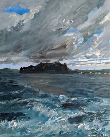 제목이 "Sea and sky"인 미술작품 Armen Ghazayran (Nem)로, 원작, 아크릴